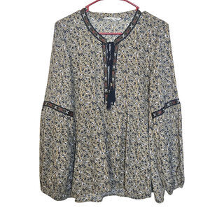 Alchemy Thread Size Medium M Embroidered Geometric Indie Hippie Boho Tunic Top